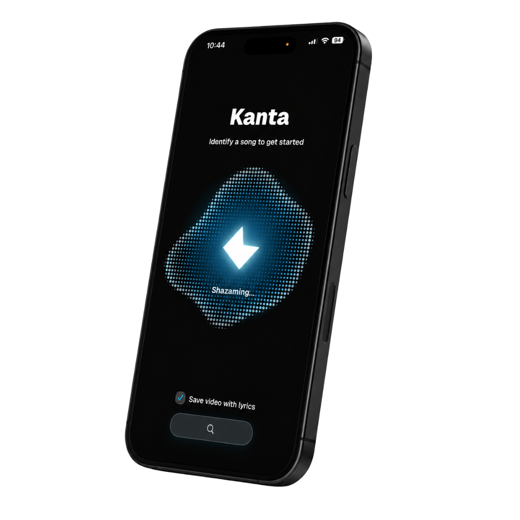 Kanta app identifying a song